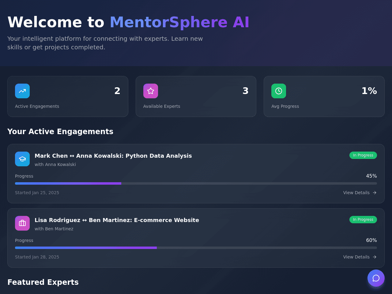 Mentor Match Portal