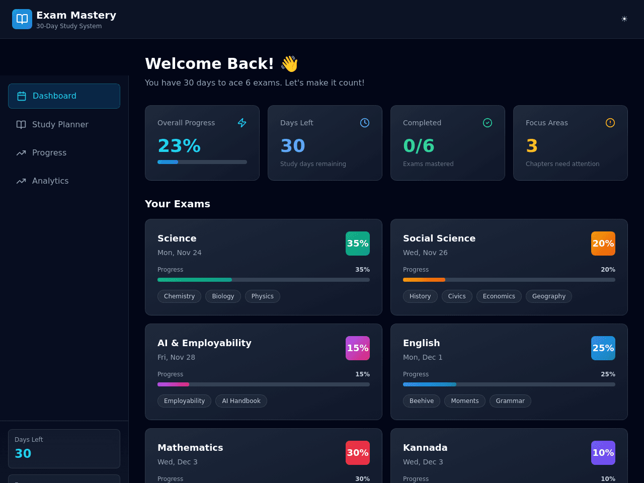 Study Planner Pro