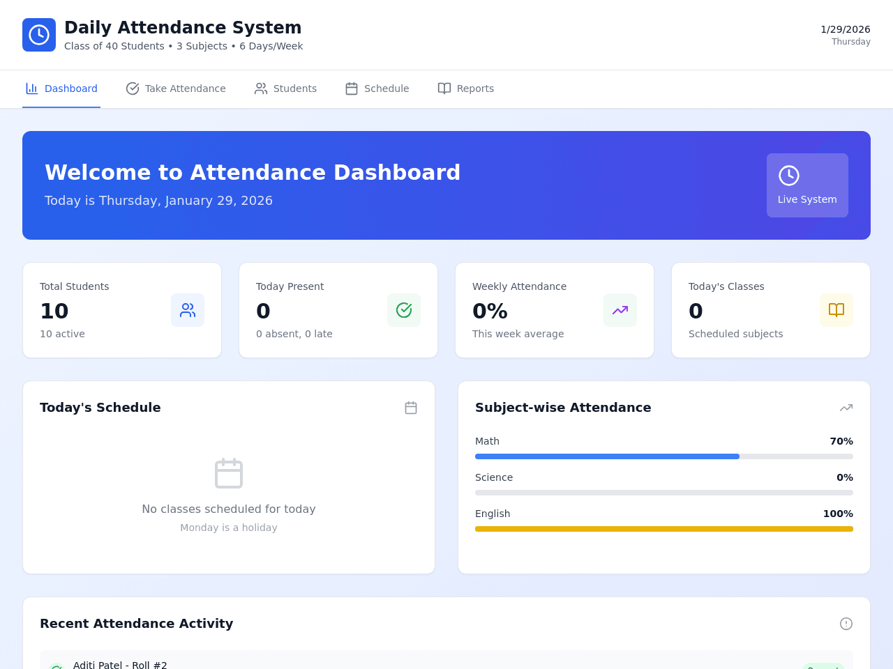 Attendance Tracker
