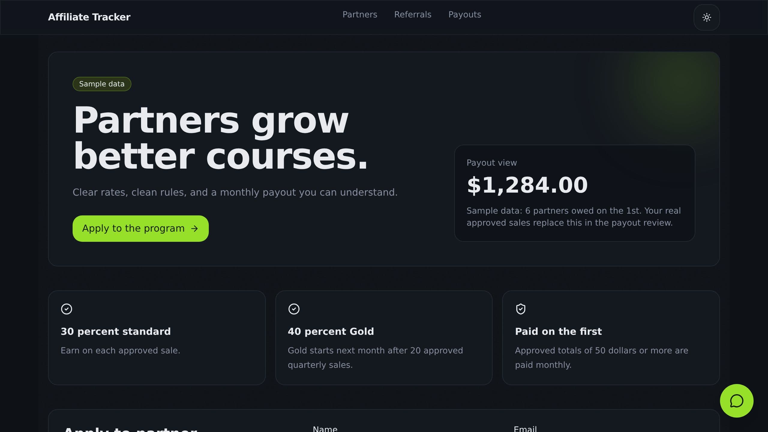Affiliate Tracker preview