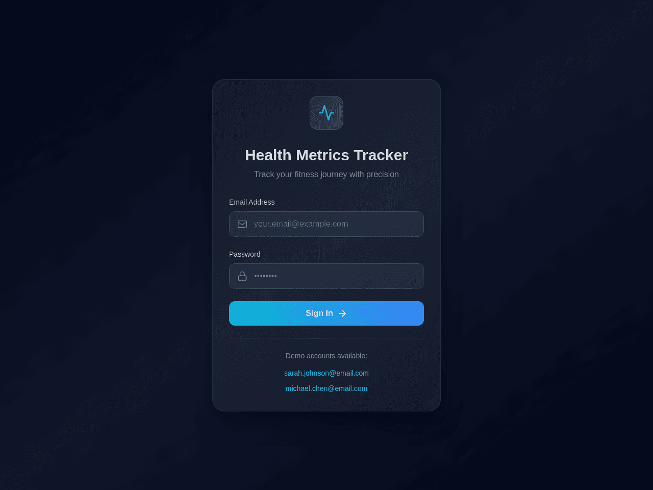 Health Metrics Dashboard
