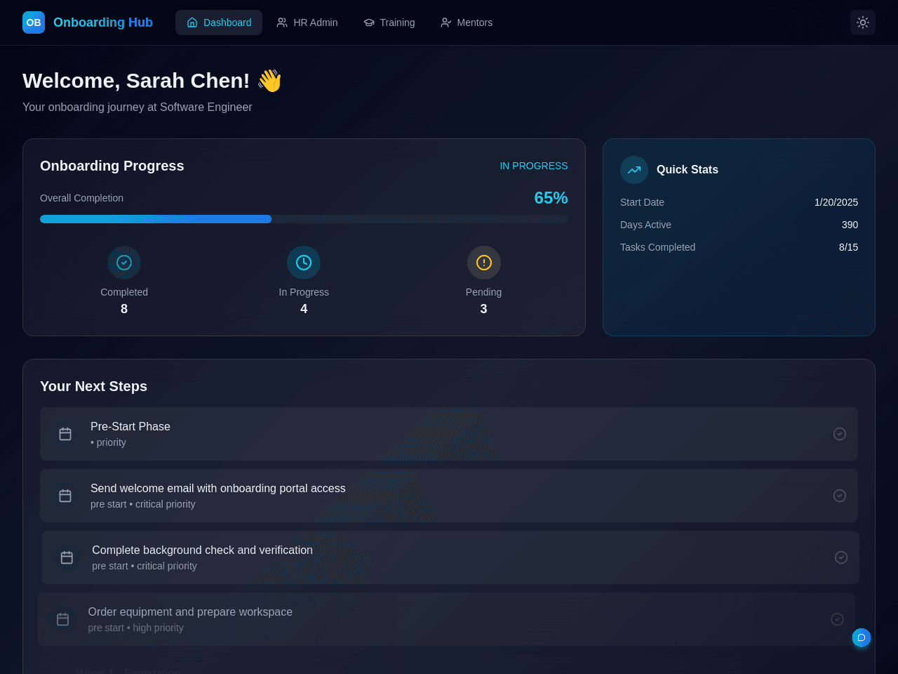 Onboard Flow Dashboard