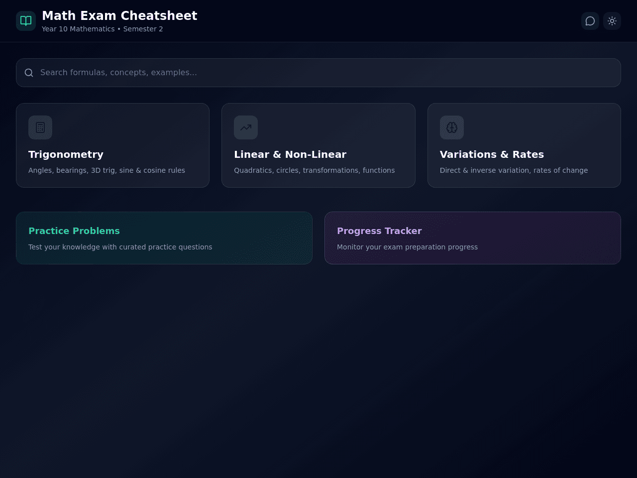 Math Master Dashboard