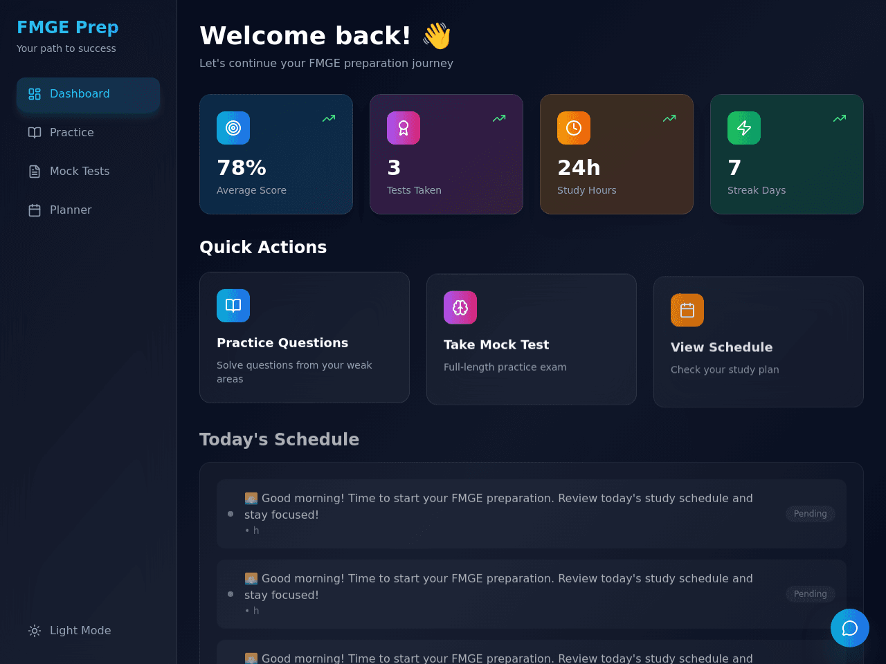 Exam Prep Dashboard