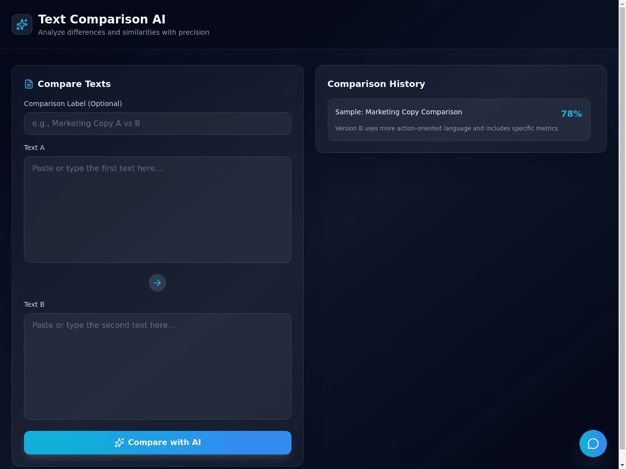 Content Compare Dashboard