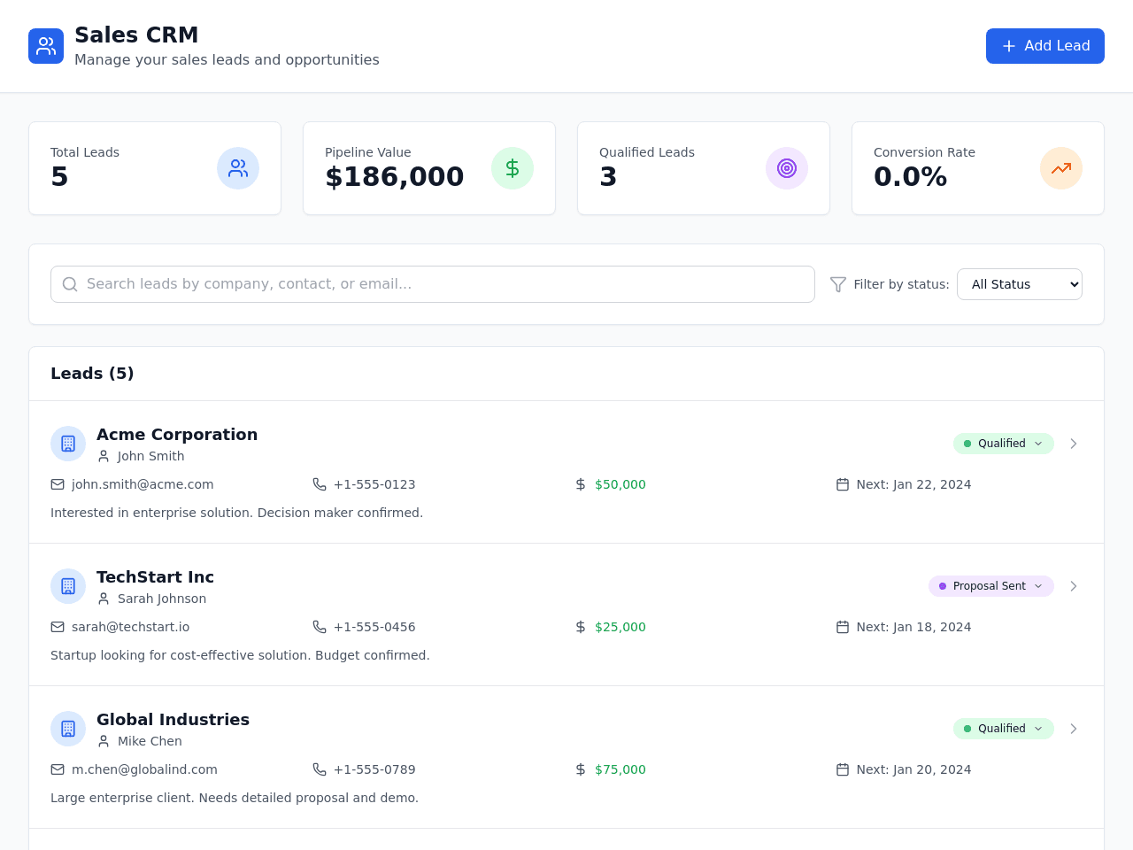 Lead Tracker