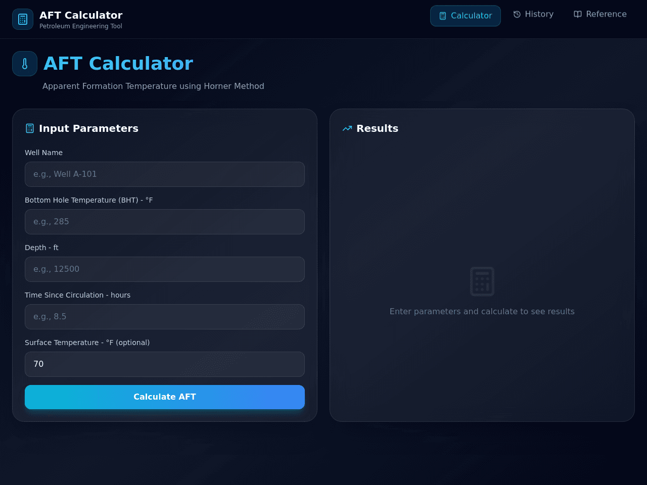 AFT Calculation Dashboard