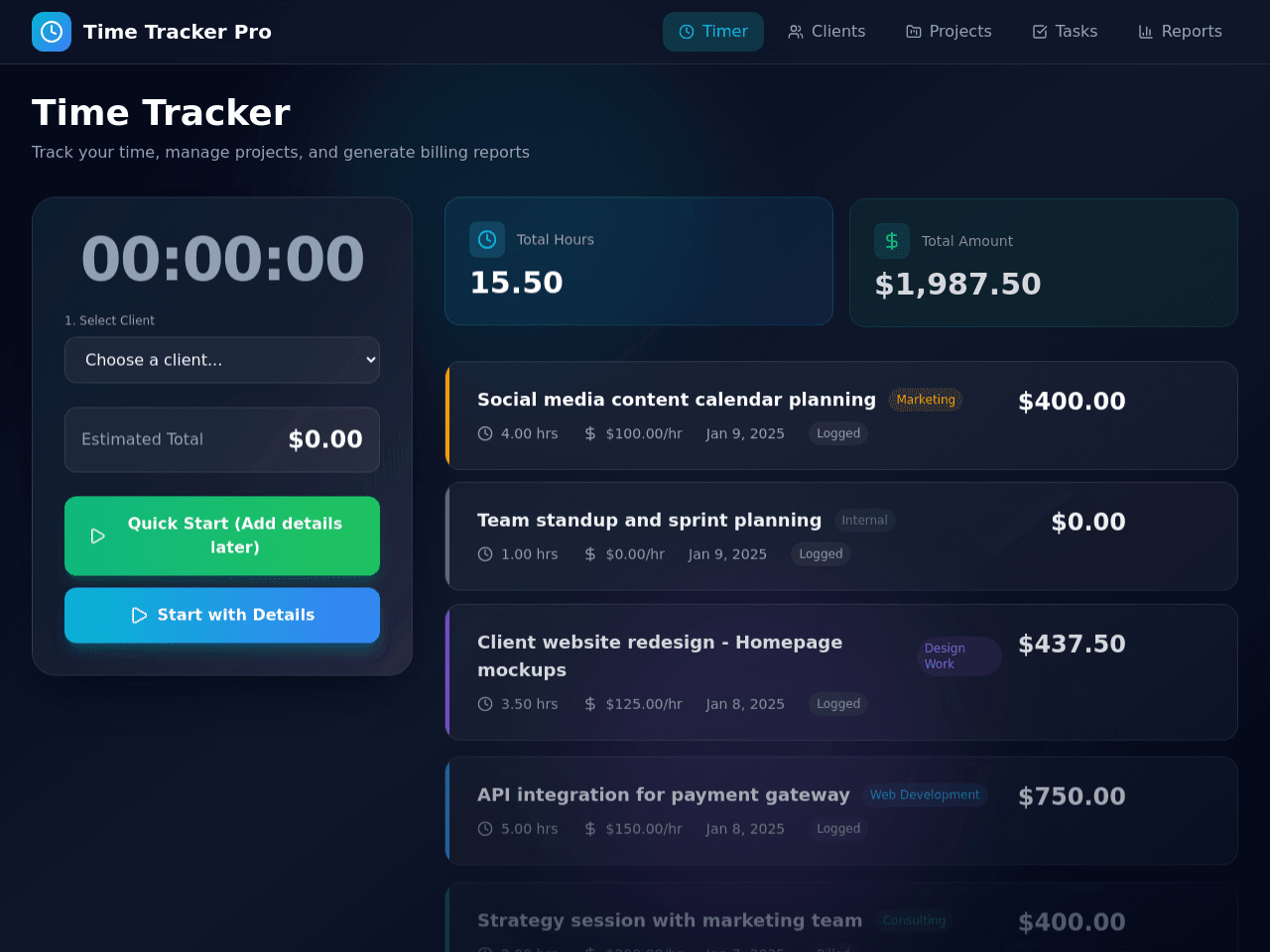 Time Tracker Pro