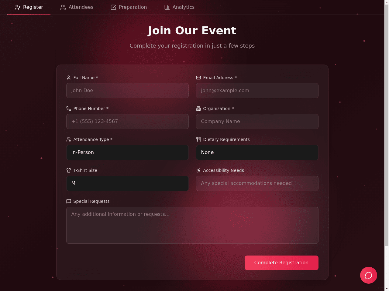 Event Management Portal