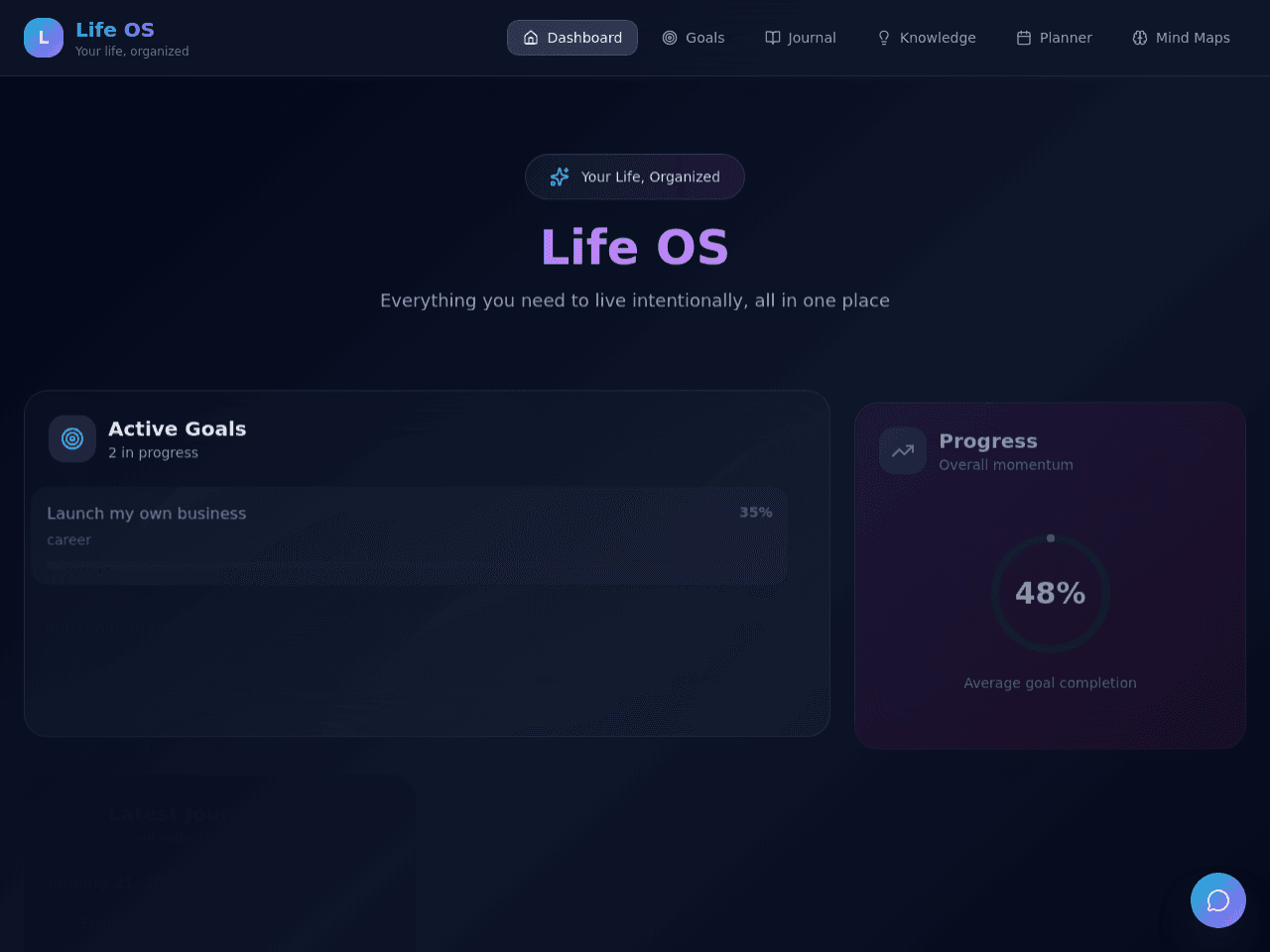 Life Organizer Dashboard