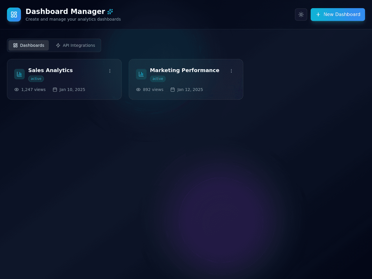 API Dashboard Creator