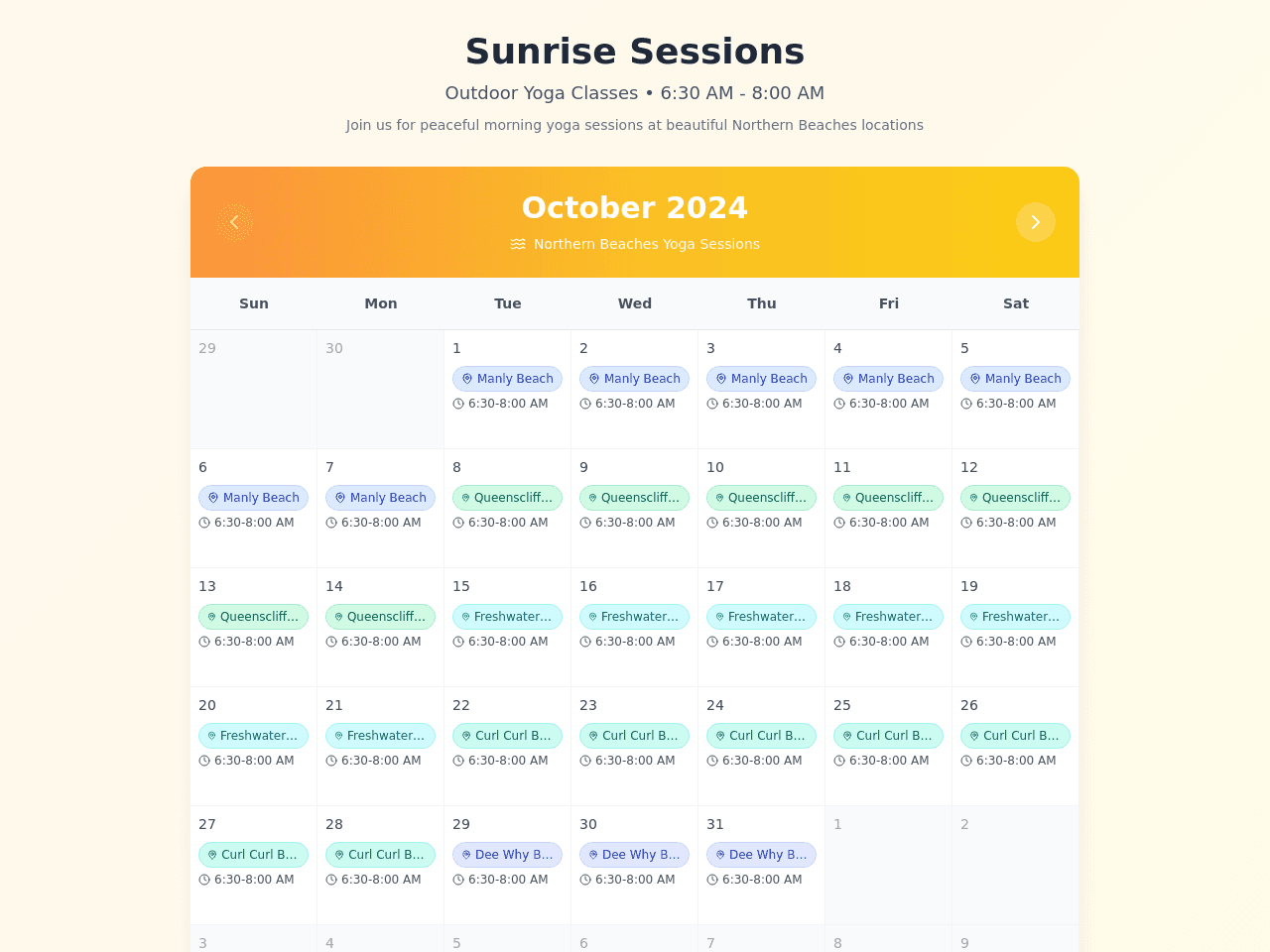 Sunrise Yoga Planner