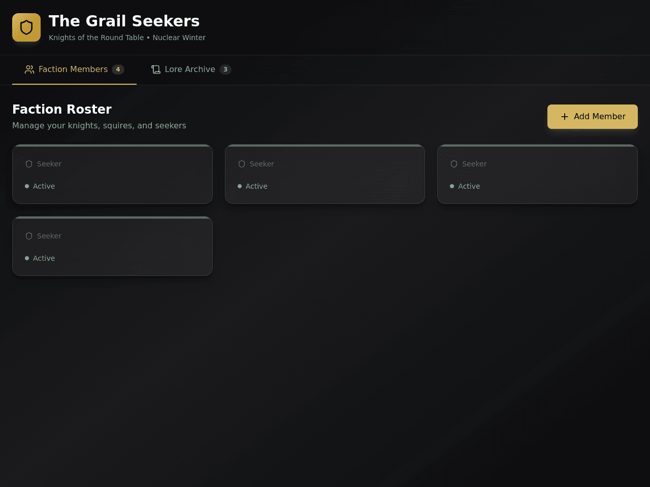 Grail Seekers Board