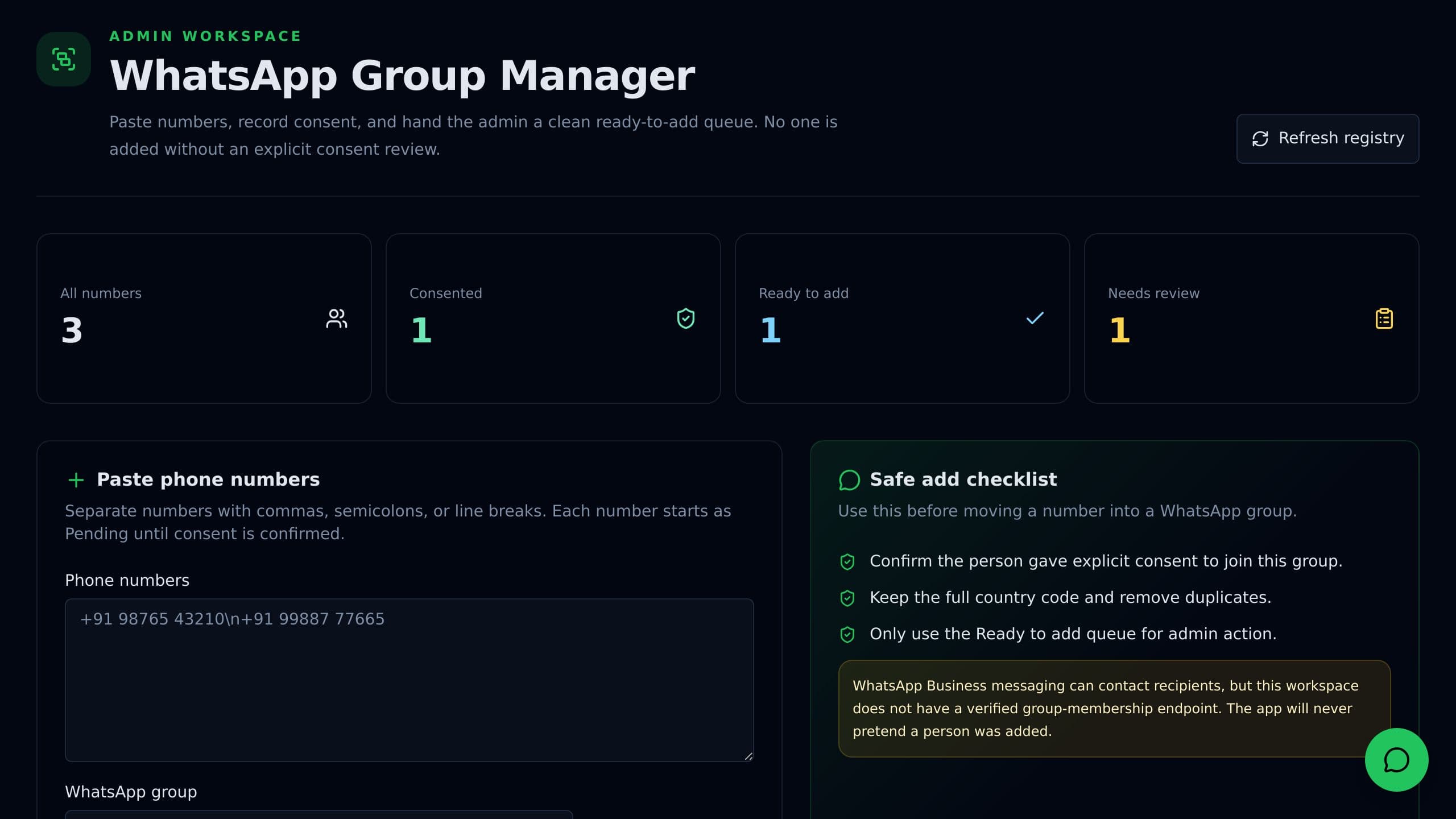 WhatsApp Group Manager