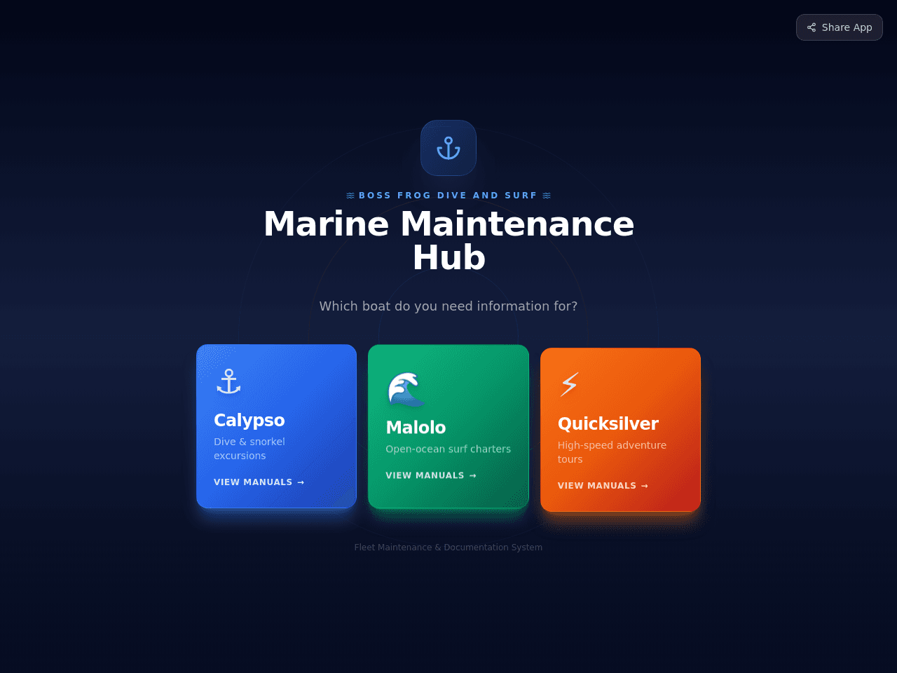 Fleet Maintenance Portal