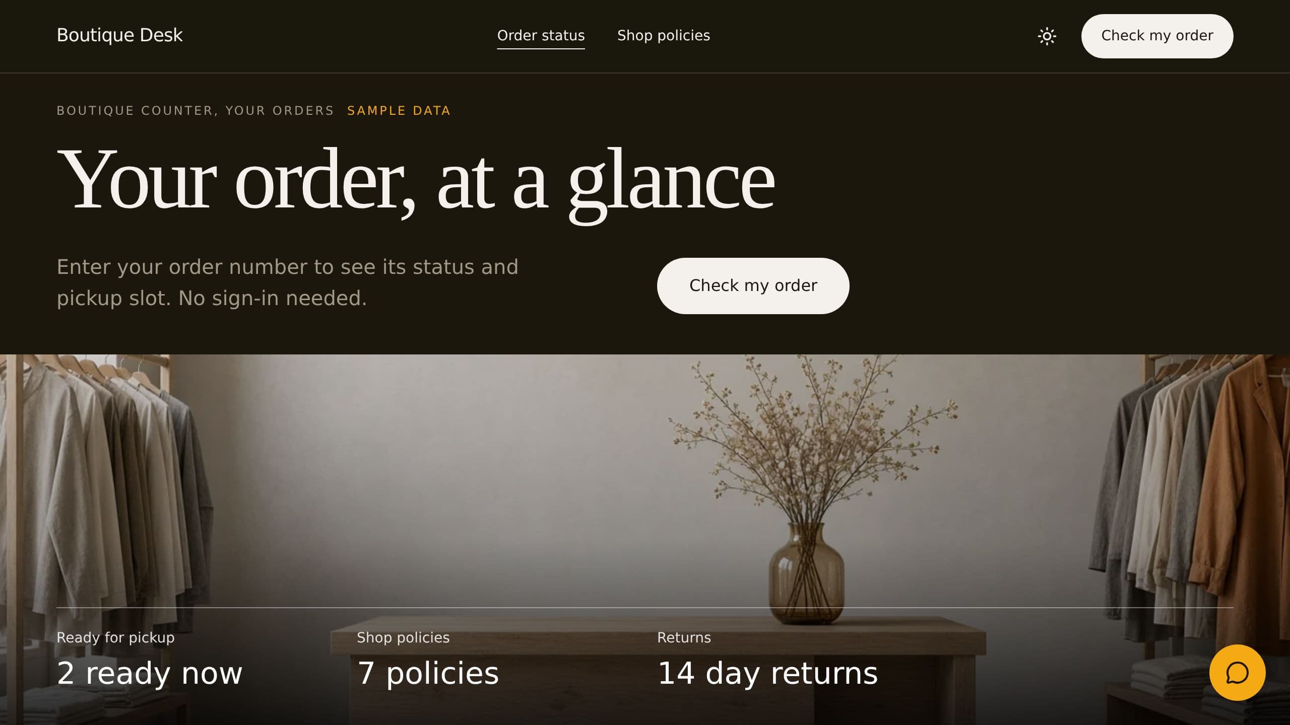 Boutique Order and Pickup Desk preview