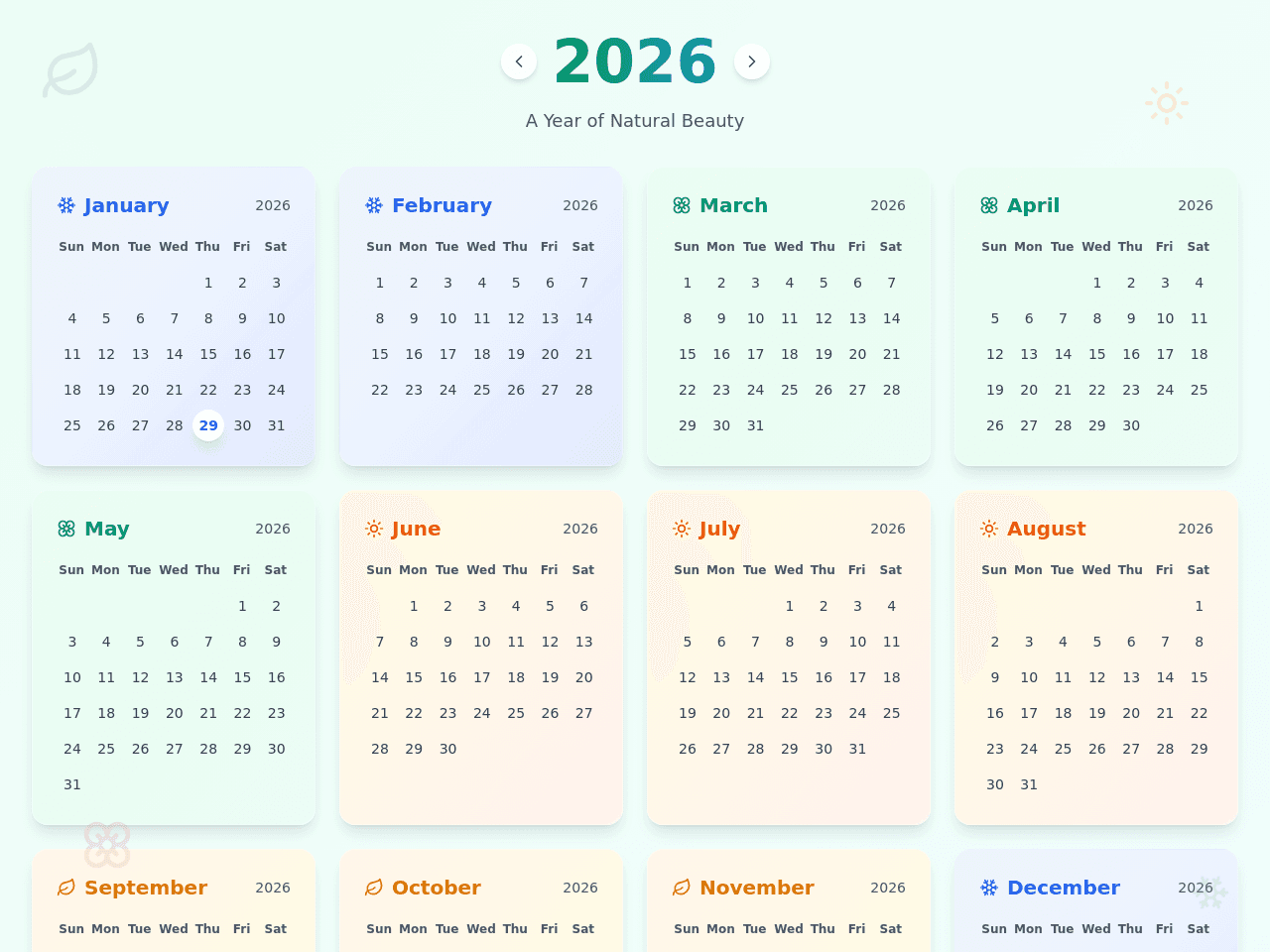 Nature Calendar