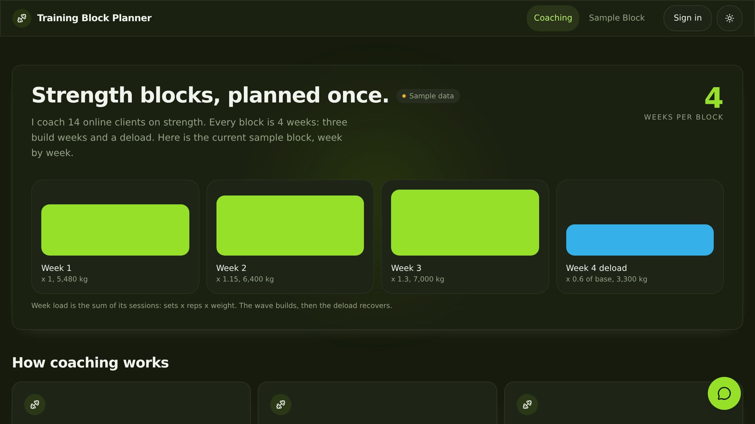 Training Block Planner preview
