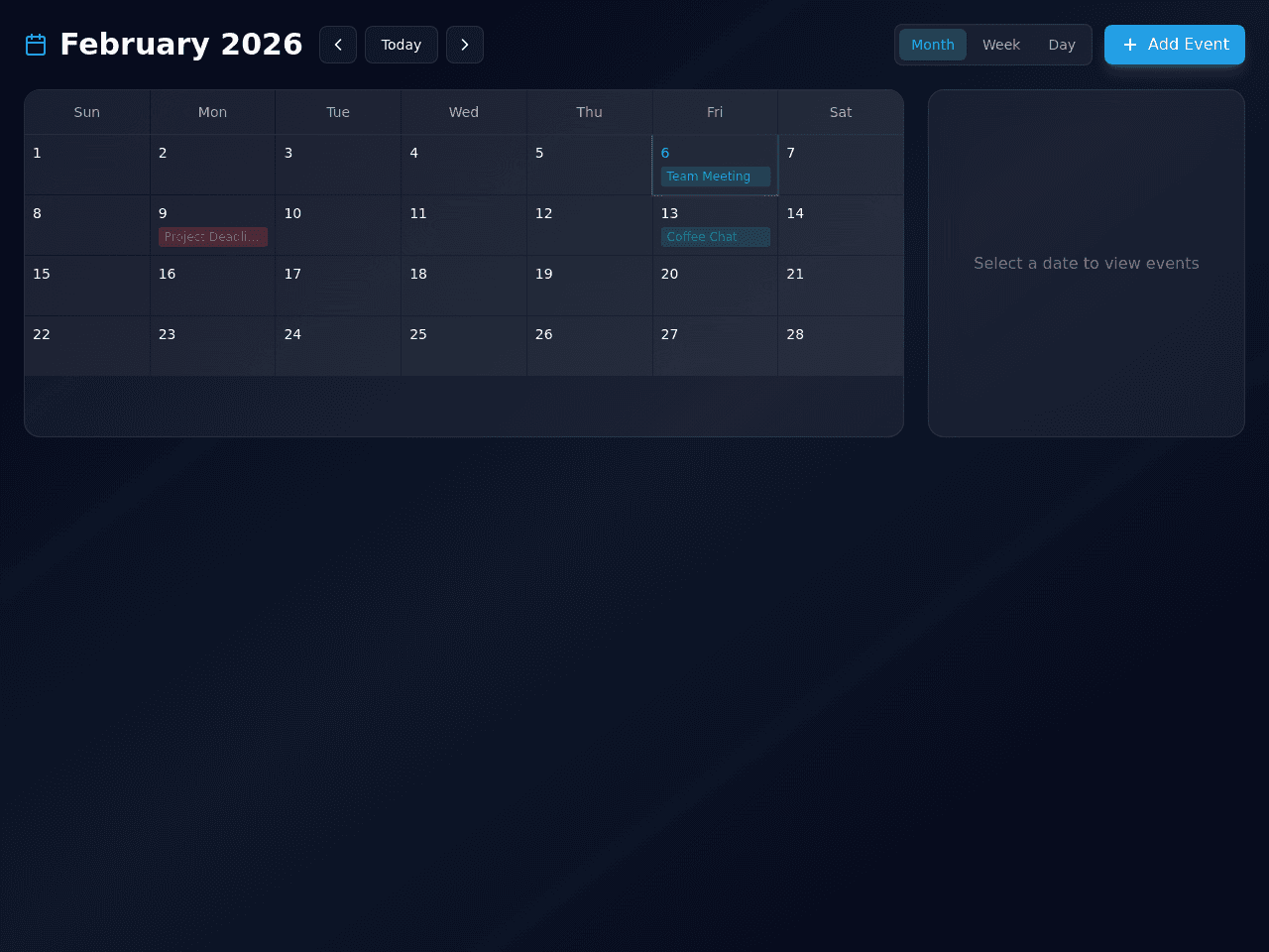 Calendar Canvas