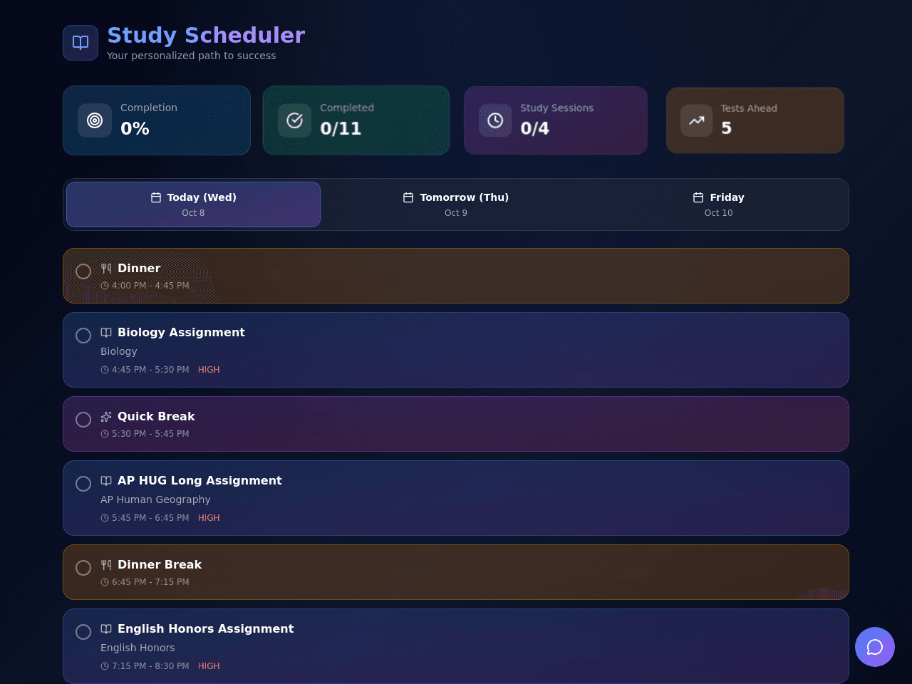 Study Planner Pro