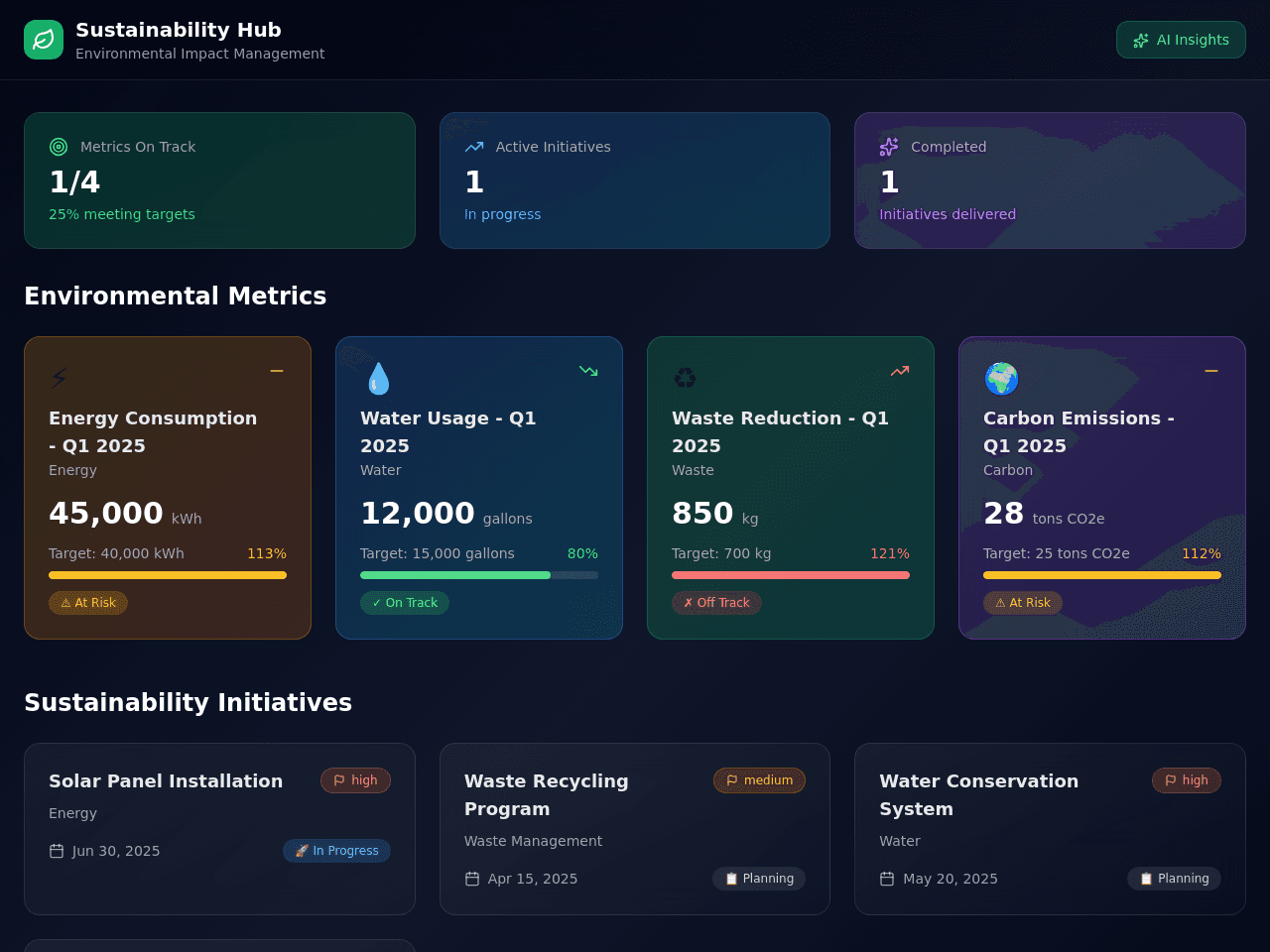 Sustainability Tracker Studio