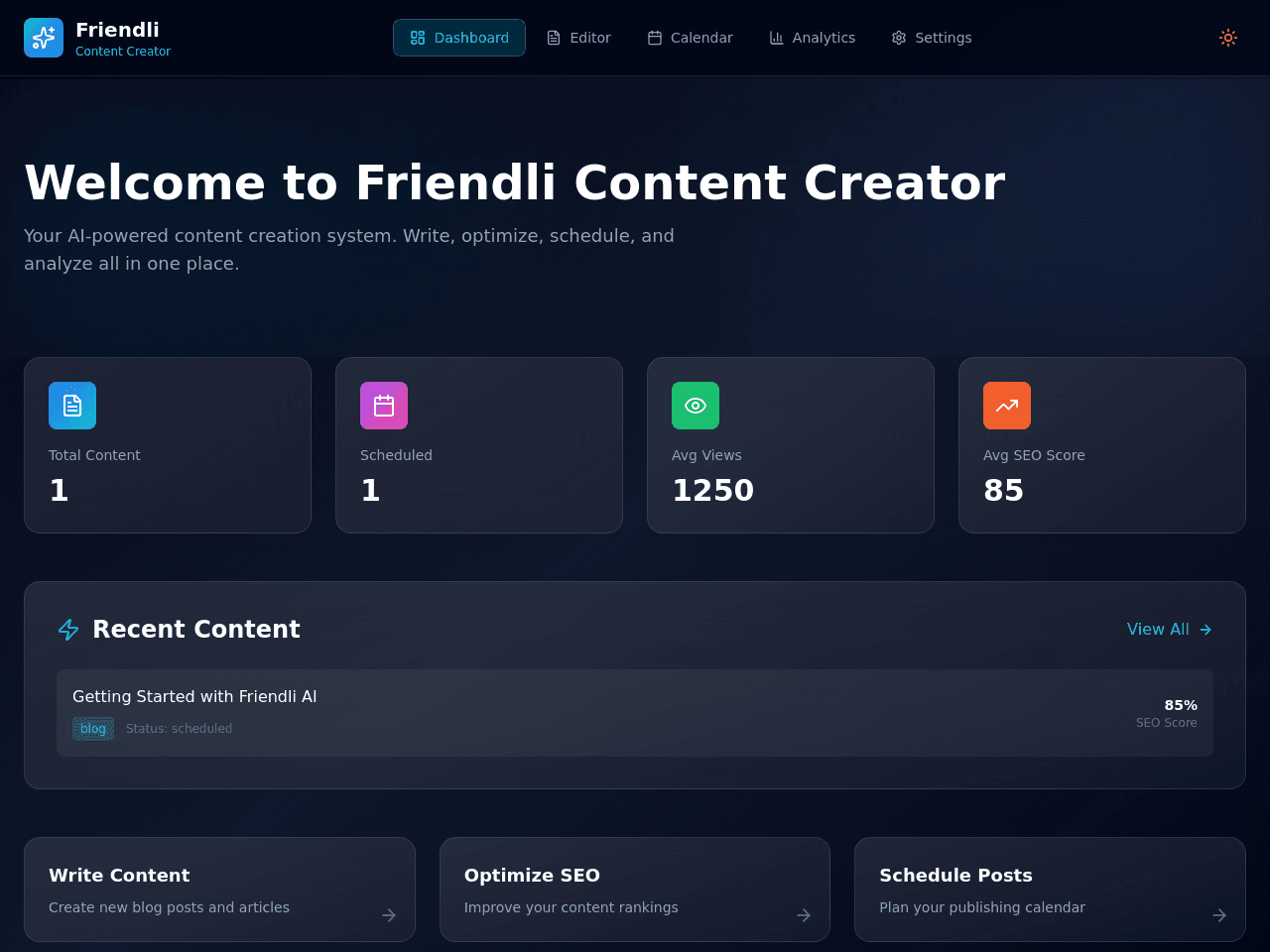 Content Calendar Studio