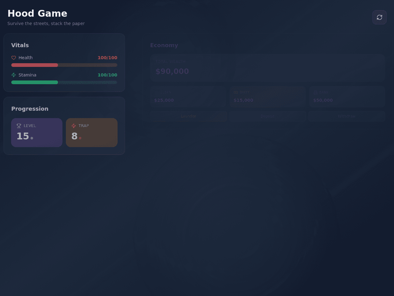 Street Game Dashboard
