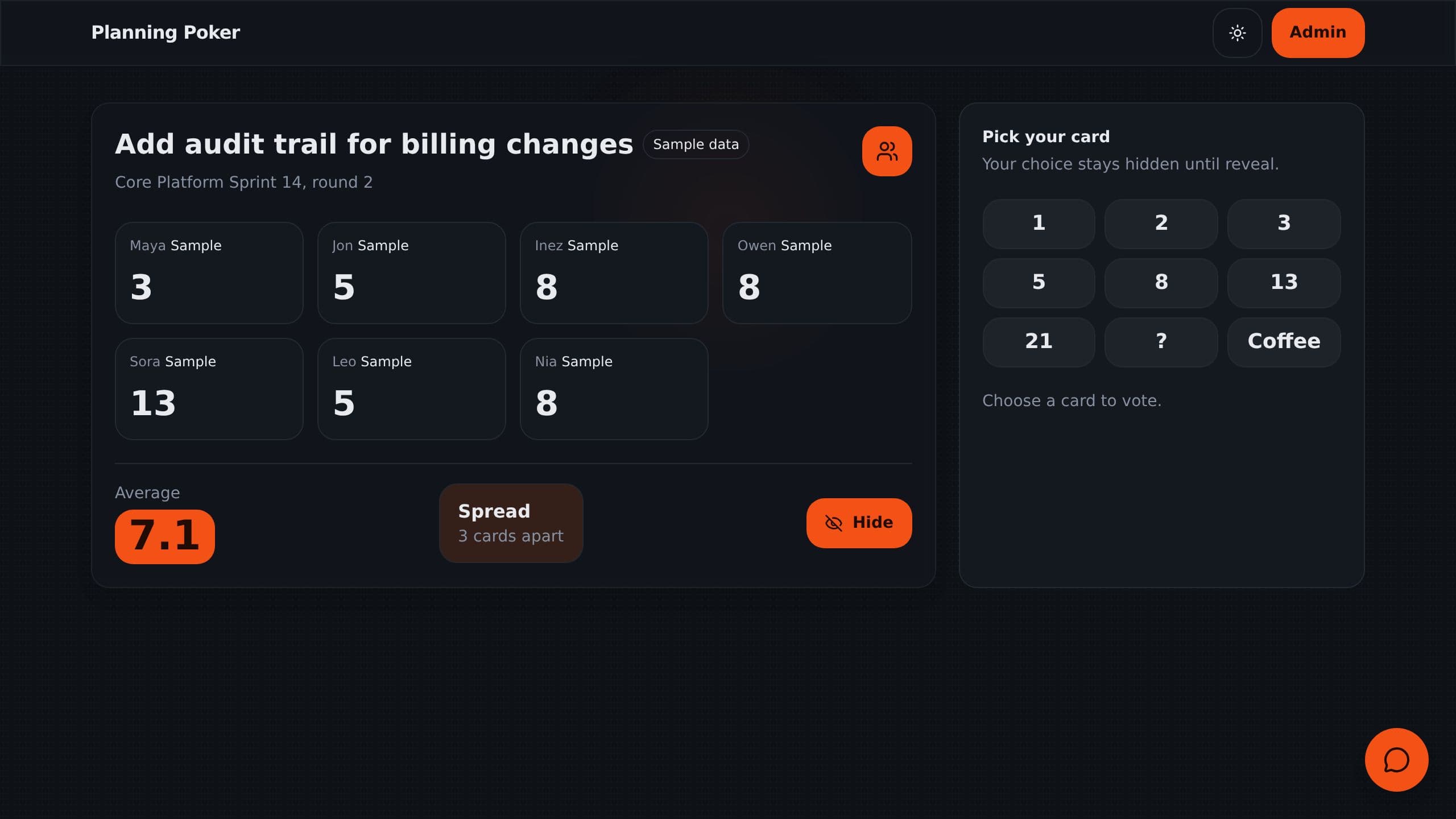 Planning Poker preview