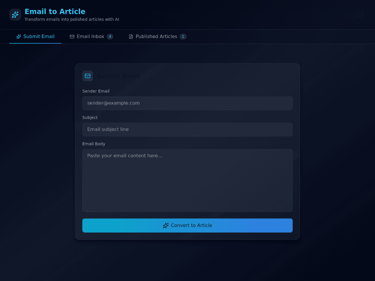 Email to Article