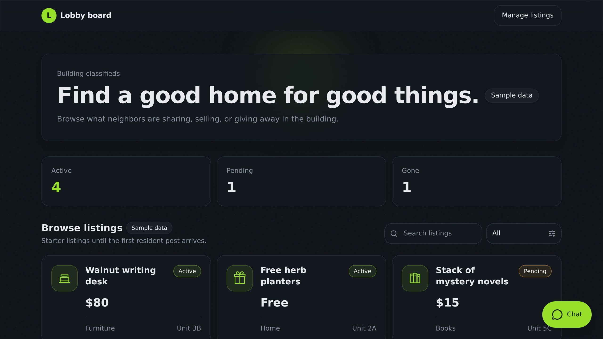 Building Classifieds preview