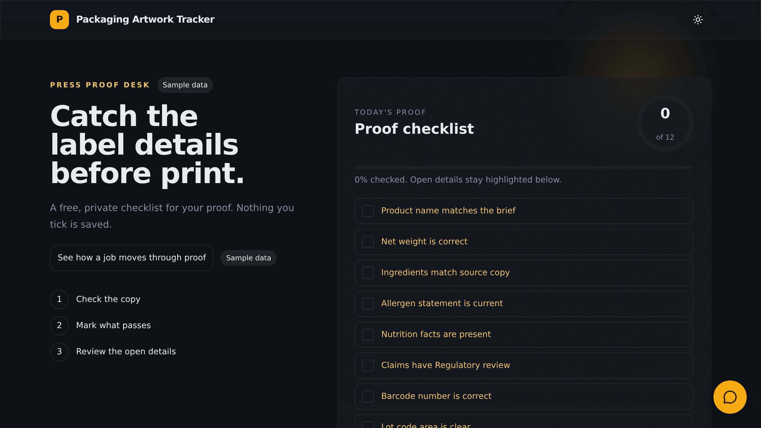 Packaging Artwork Tracker preview