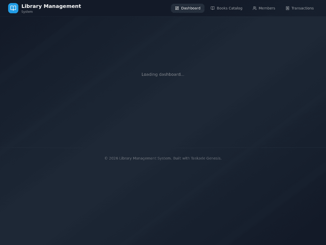 Library Project Dashboard