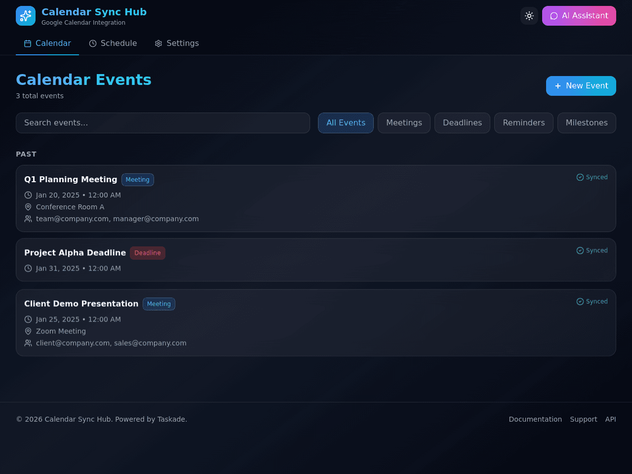 Schedule Sync Portal
