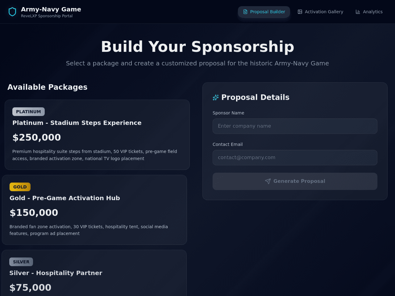 Sponsorship Proposal Studio