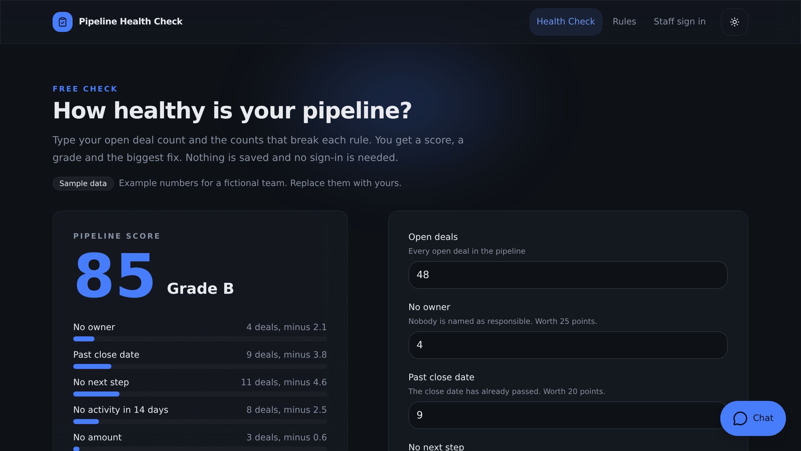 Pipeline Health Check preview