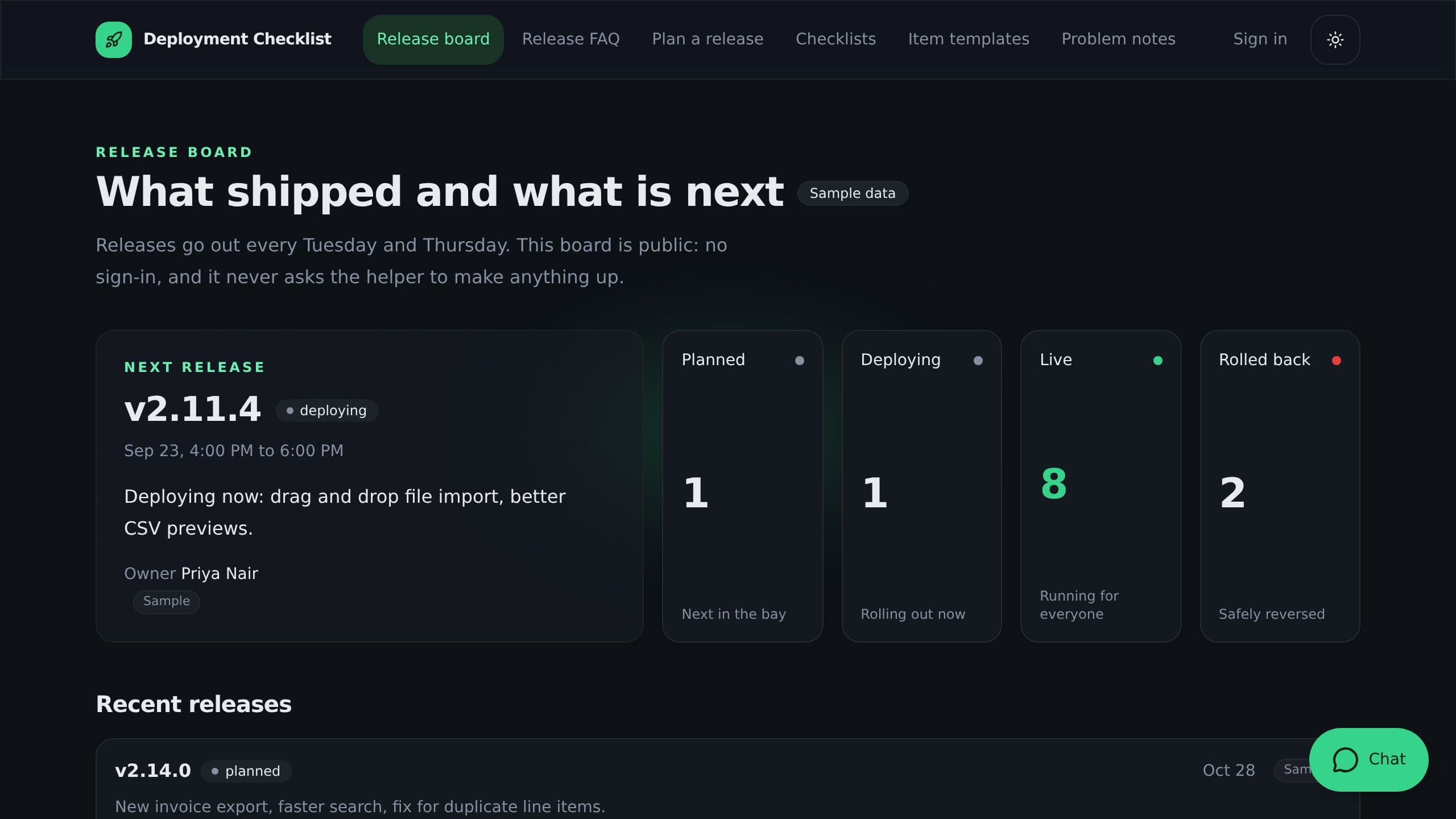 Deployment Checklist preview