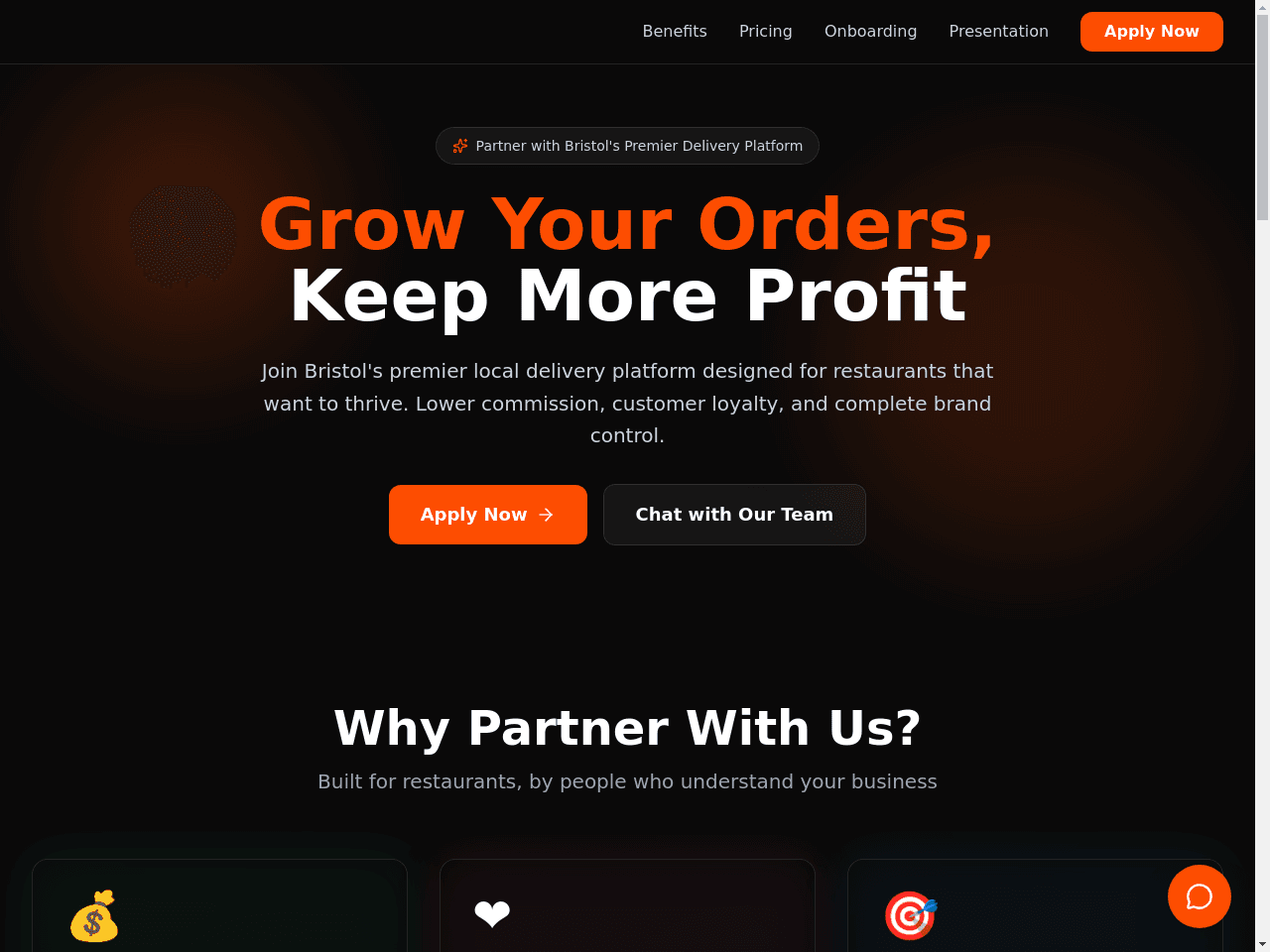 Bristol Fast Eats – Partner Portal