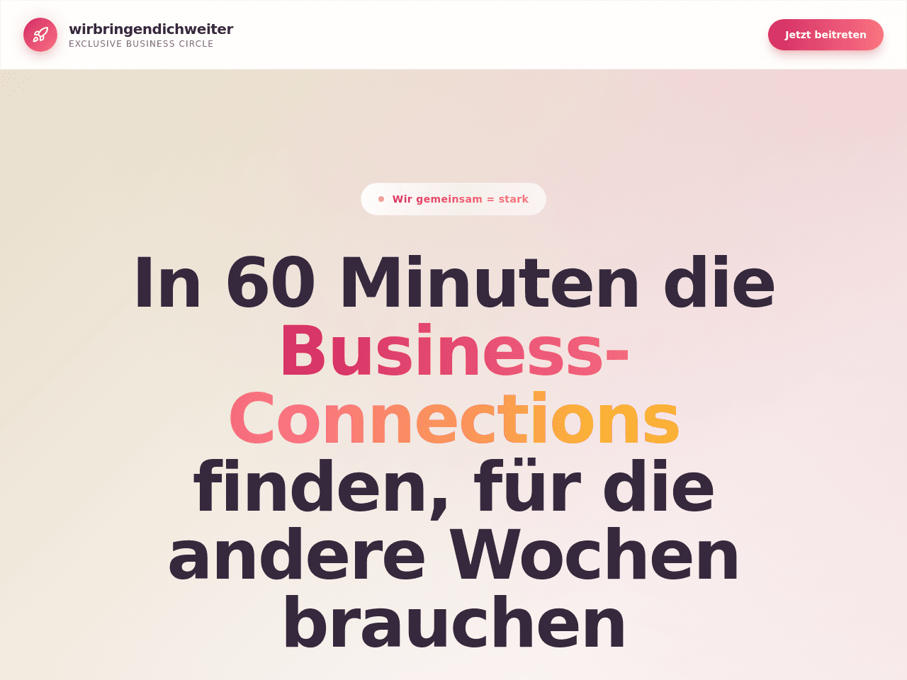 Speed Dating für Unternehmerinnen