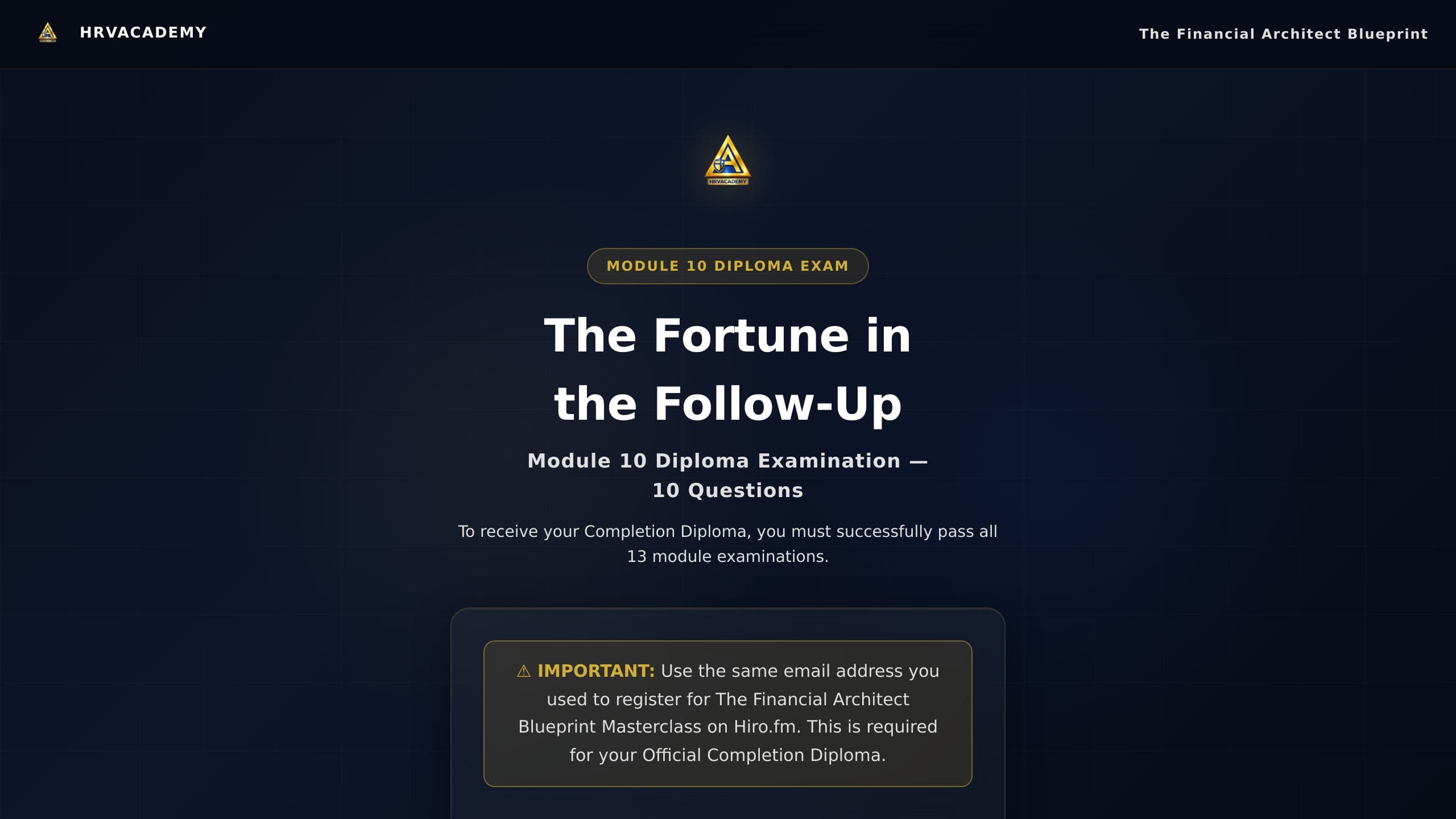 Module 10: The Fortune in the Follow-Up