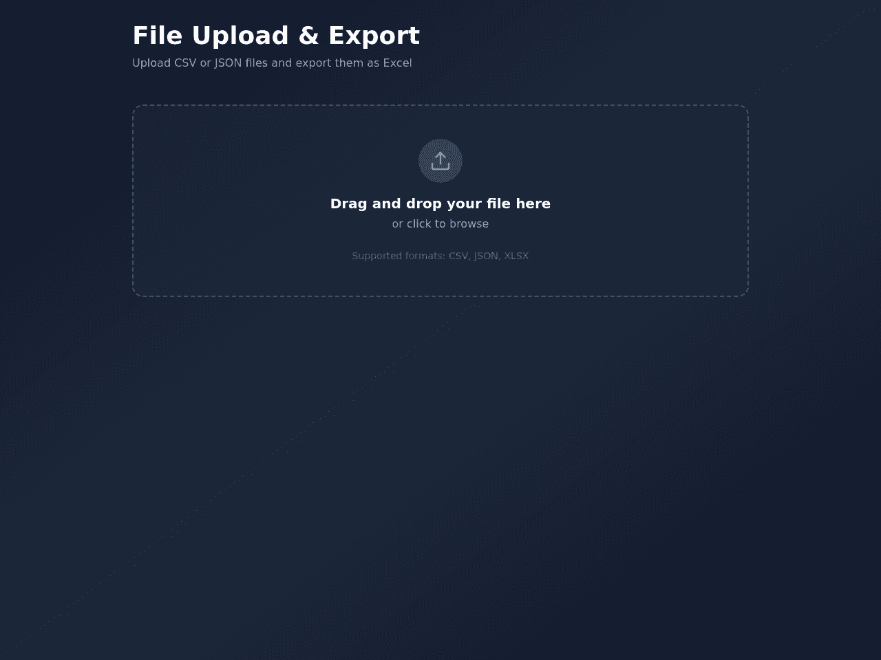 Excel Upload Studio