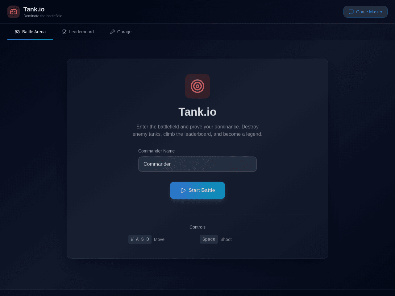 Tank Command Dashboard