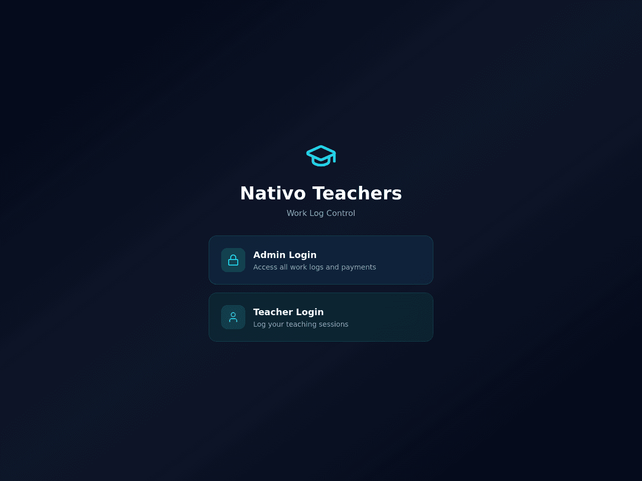 Teacher Work Log Portal