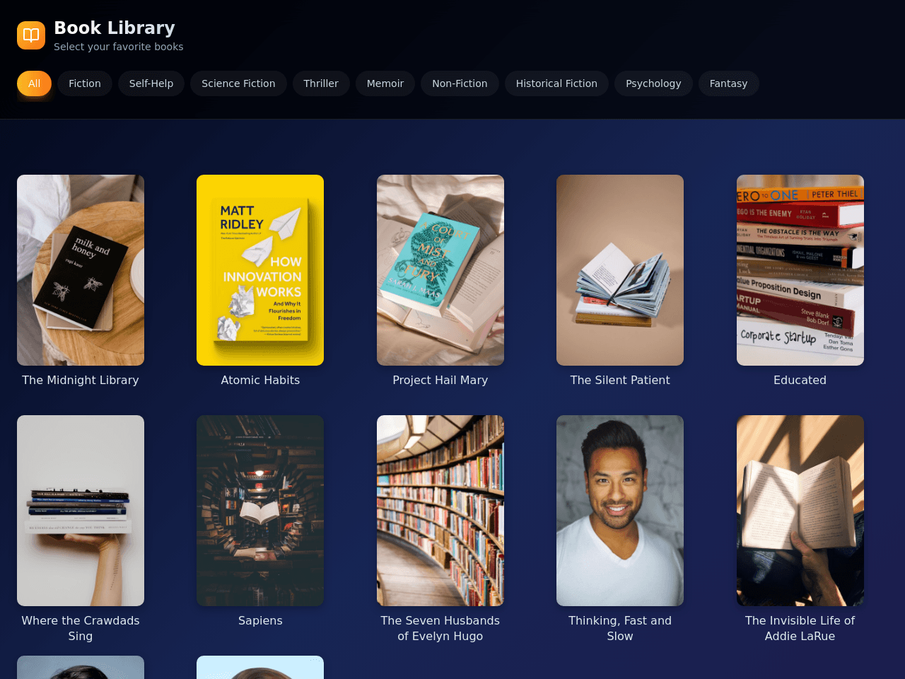 Book Cover Selector
