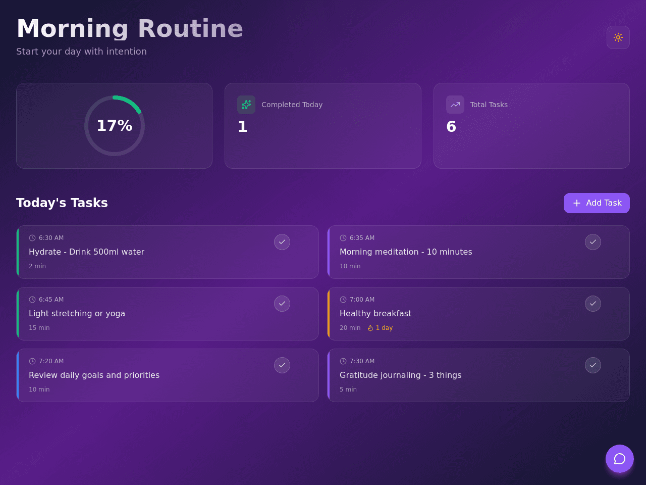 Morning Ritual Planner