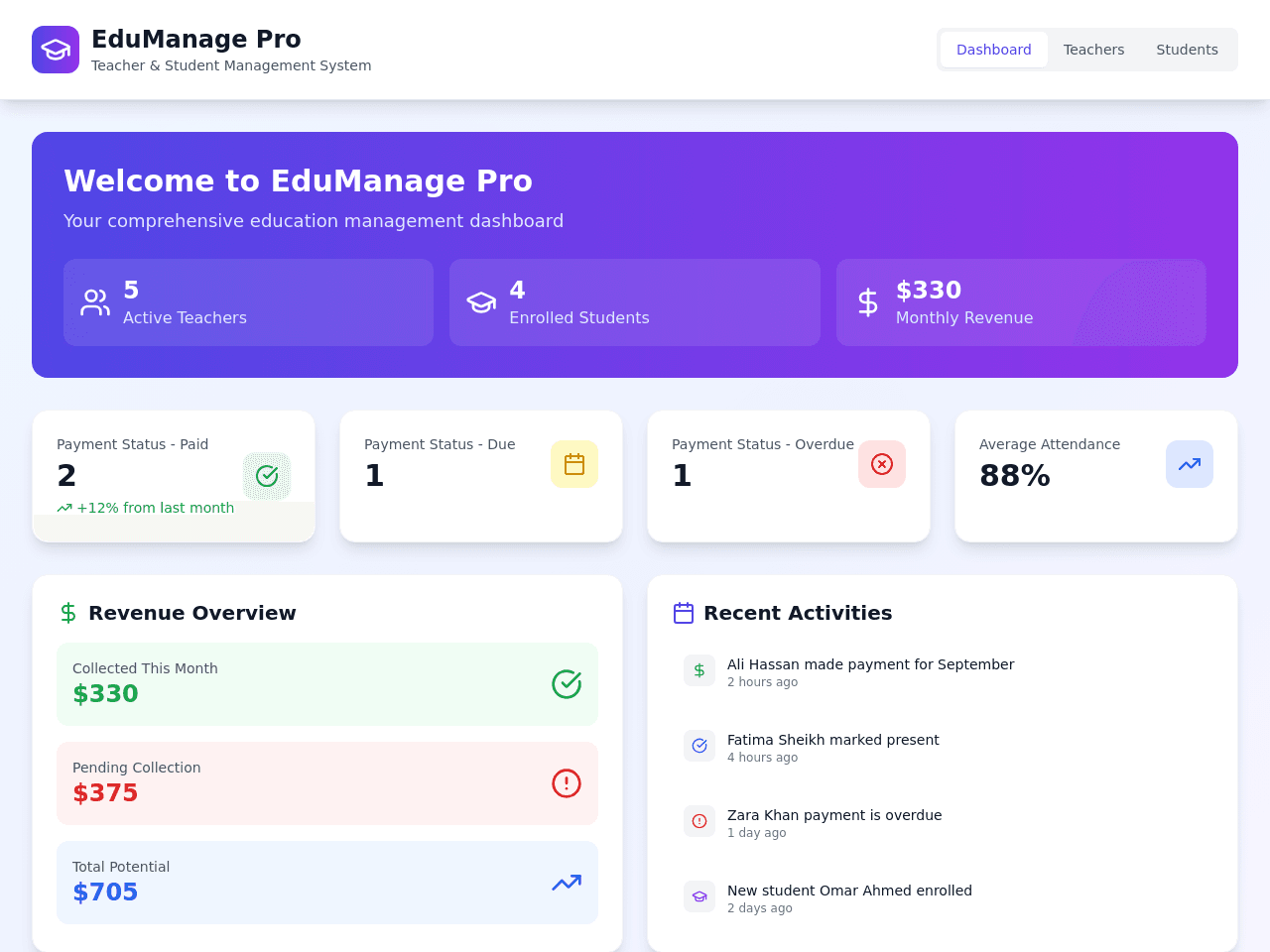 Teacher Student Tracker