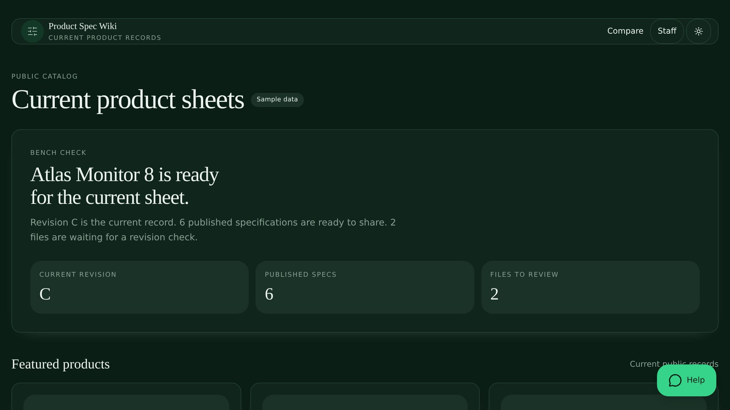 Product Spec Wiki preview
