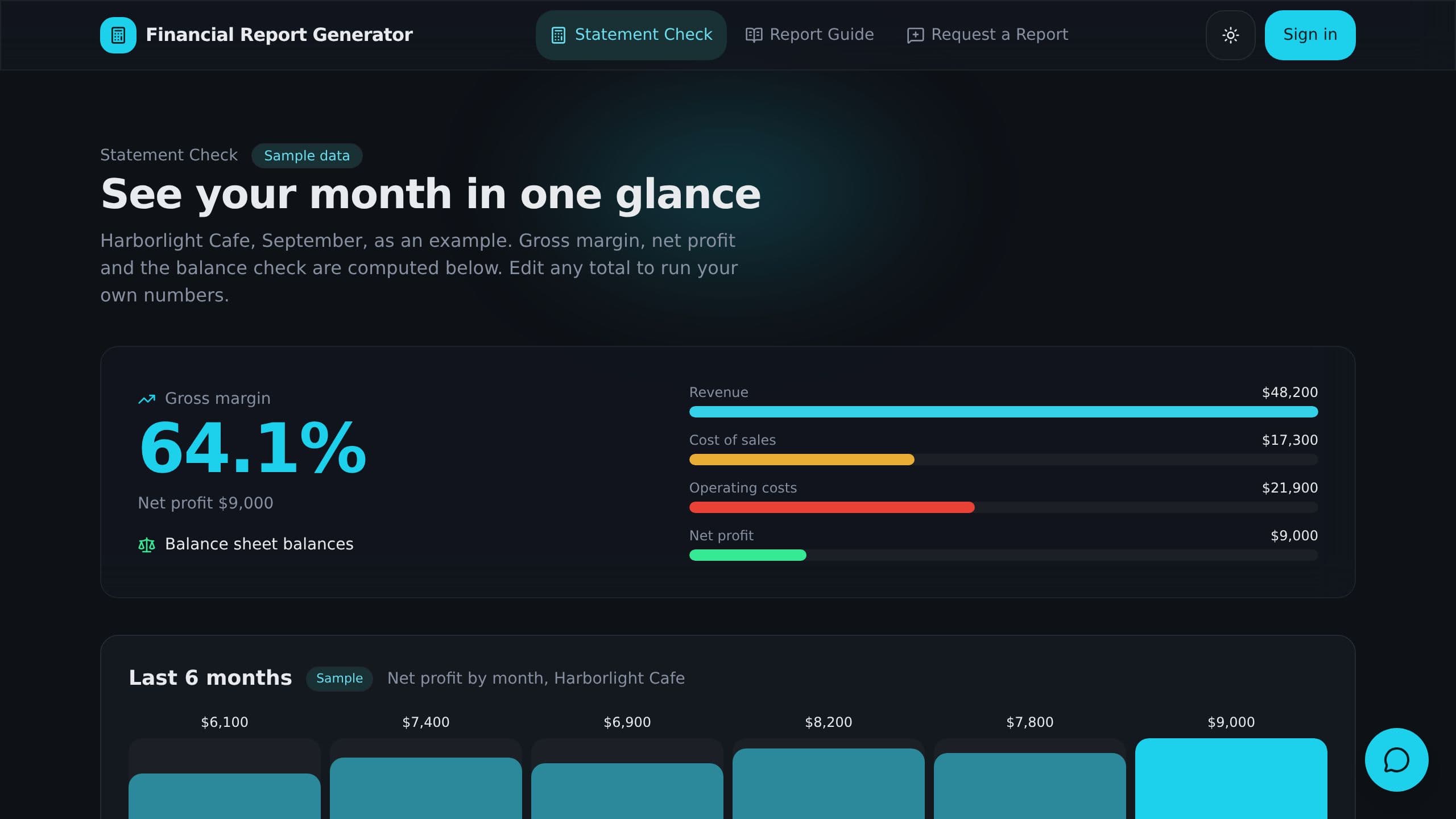 Financial Report Generator preview