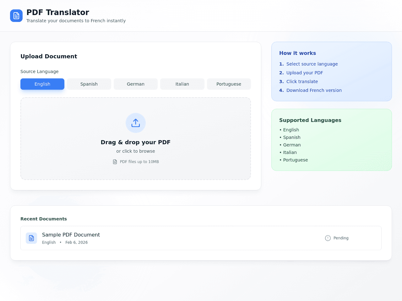 PDF Traduction Studio