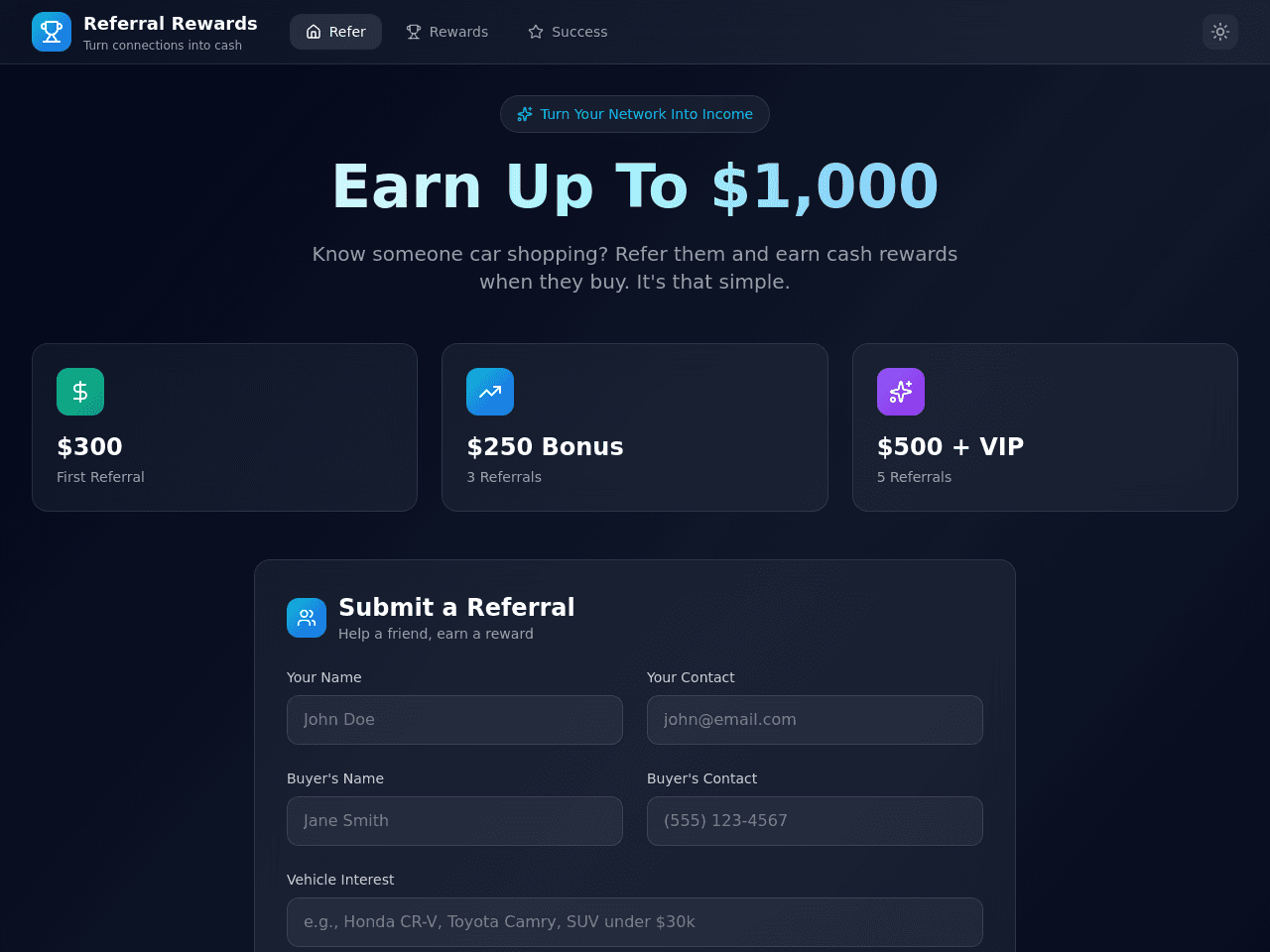Referral Drive Dashboard