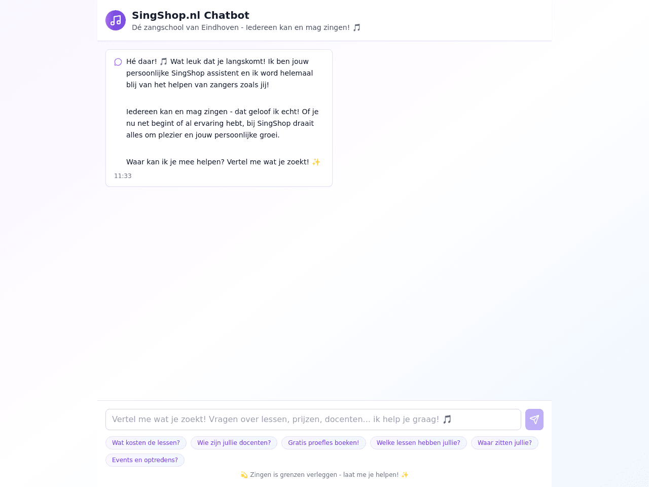 Sing Shop Bot